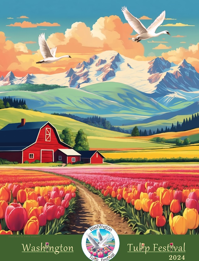 Captivating Beauty The Annual Official Poster of the Washington Tulip